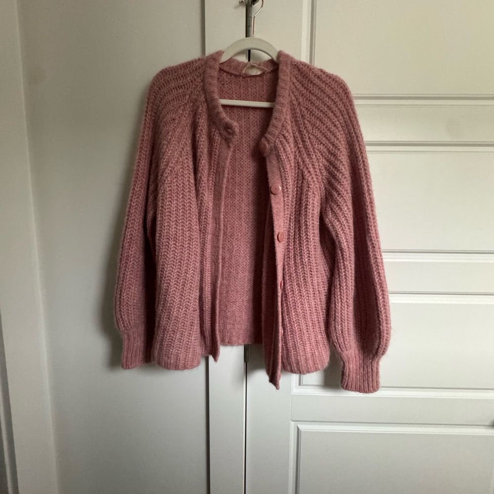 Sézane Dusty Rose Cardigan